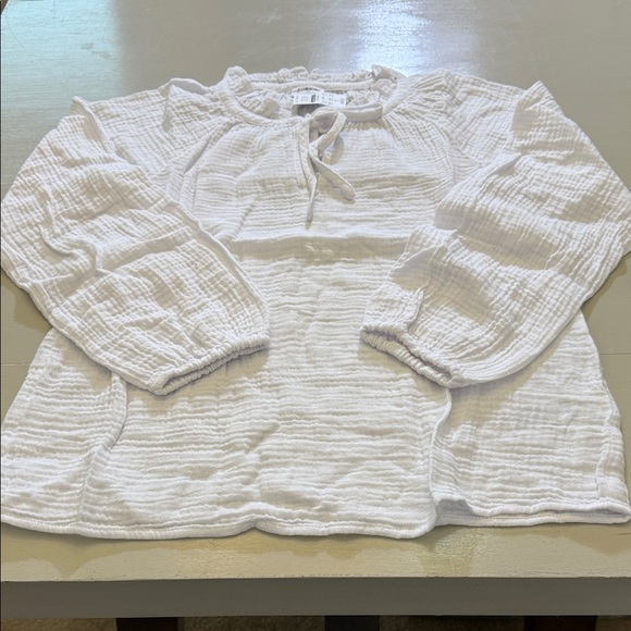 J. Crew Petite long-sleeve gauze tie-neck top Size Petite Small - Picture 4 of 11